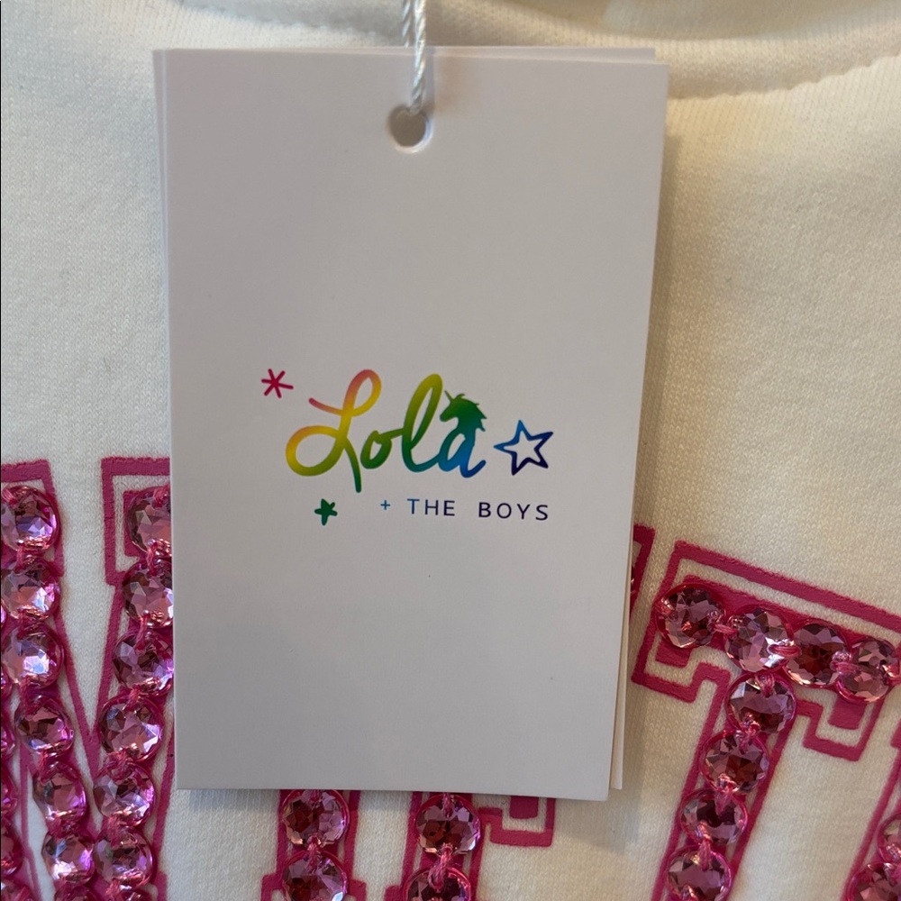 Lola + The Boys White Hoodie with Taylor Swift  'Swiftie' 8 girls NWT - Picture 4 of 12